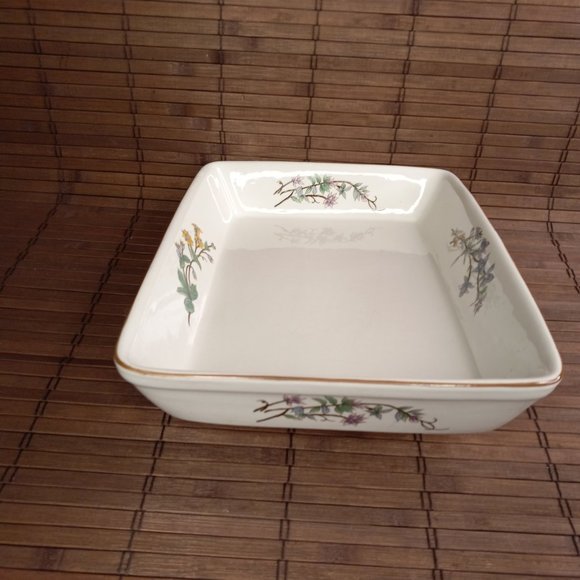 Woodhill Baking Dish Floral 12 x 9 Rectangular Ceramic Fine Bakeware Casserole - Picture 10 of 13